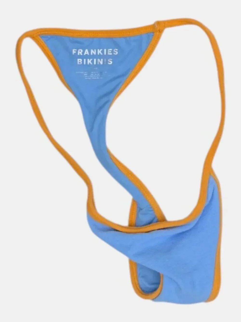 Frankies Bikinis Harmony Thong Bikini Bottom - Bluebird - Blue & Orange - Large